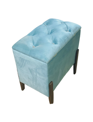 Imagen 2 del producto Banqueta Baul Capitoné Turquesa Diamante 