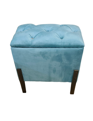 Banqueta Baul Capitoné Turquesa Diamante