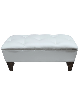 Banqueta Baúl Botone crudo Eco Cuero 105x40x45x20 Rimar