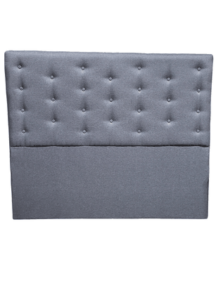 Respaldo Botoné Con Base 2P Lino Gris Claro