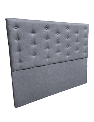 Imagen 2 del producto Respaldo Botoné Con Base 2P Lino Gris Claro