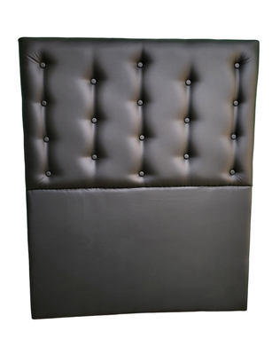 Respaldo 1 1/2 Negro Cuero PU Botón a piso Muebles Rimar