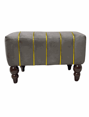 Banqueta Kenia Chocolate Felpa 60x40x45x20 Rimar