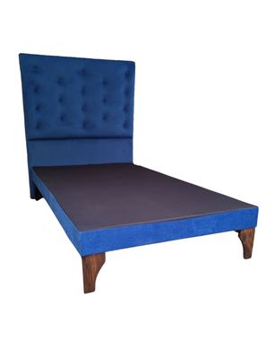 Imagen 2 del producto Base Cama Europea 1.5 plazas + Respaldo a Piso Azul Felpa