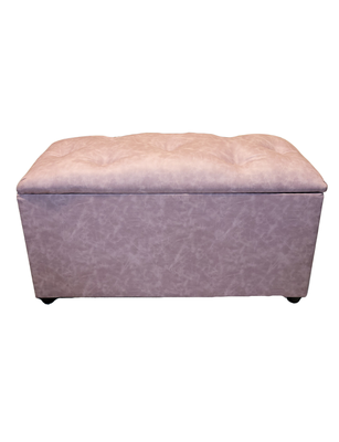 Baul Botone XL Palo Rosa Eco Cuero 95X40X50X40 Rimar