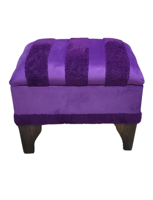 Imagen 1 del producto Banqueta Baúl Pelu Morado 60x40x45x20  Muebles Rimar