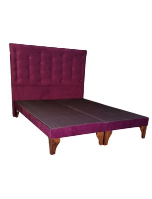 Imagen 2 del producto Base Europea Dividida + Respaldo a Piso Morado Felpa 