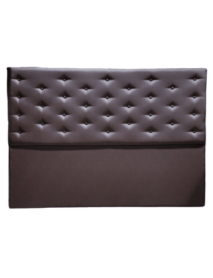 RESPALDO BOTONE A PISO KING CHOCOLATE ECO CUERO