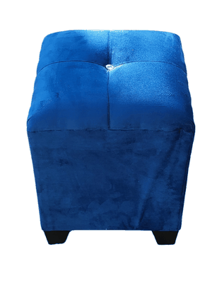 Imagen 2 del producto Pouf Azul Marino Botón Diamante 35x35x42 Rimar