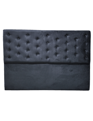 RESPALDO BOTONE A PISO KING NEGRO FELPA