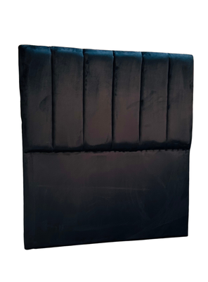 Imagen 2 del producto Respaldo 1,5 plaza Tubular Negro Felpa a piso Rimar