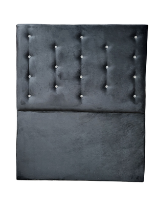 Respaldo 1 1/2 Negro Felpa Botón Diamante a piso Muebles Rimar