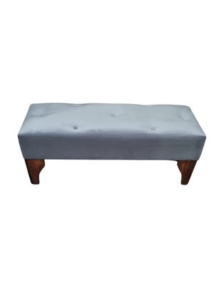 BANQUETA GRIS FELPA MUEBLES RIMAR