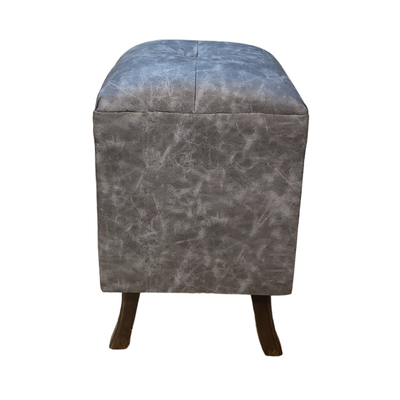 Pouf Gris Eco Cuero 35x35x60 Muebles Rimar