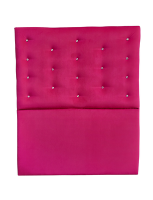 Respaldo 1 Plaza Botón Fucsia Diamante a piso