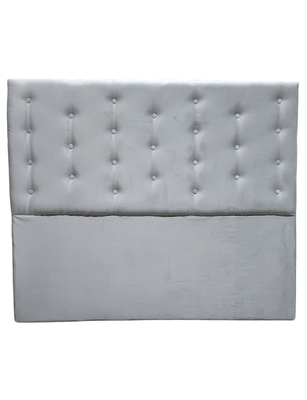 Imagen 1 del producto Respaldo 2 Plazas Gris Perla Felpa Botone a piso Rimar