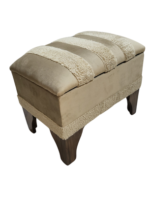 Imagen 2 del producto Banqueta Baúl Pelu Cafe 60x40x45x20 Muebles Rimar