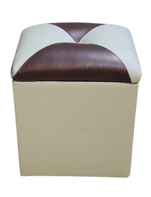 Pouf Baul Bicolor Dama Eco Cuero 40x33x50 Rimar