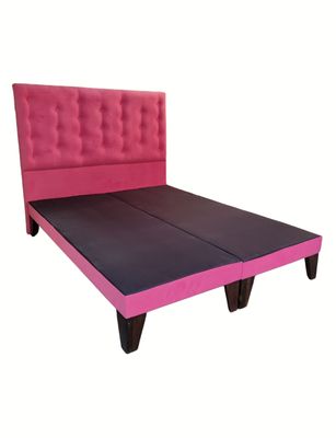 Imagen 2 del producto Base Europea Dividida + Respaldo a Piso Rosado Felpa