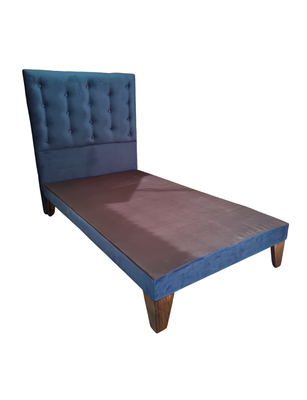 Imagen 2 del producto Base Europea 1 Plaza + Respaldo a Piso Azul Marino