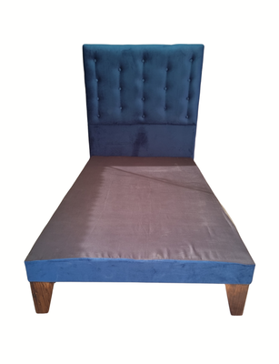 Imagen 1 del producto Base Europea 1 Plaza + Respaldo a Piso Azul Marino