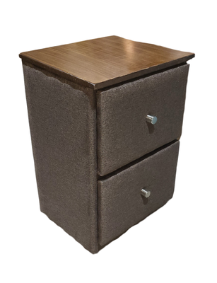 Imagen 2 del producto Veladores Doble Cajón Cafe Lino Muebles Rimar