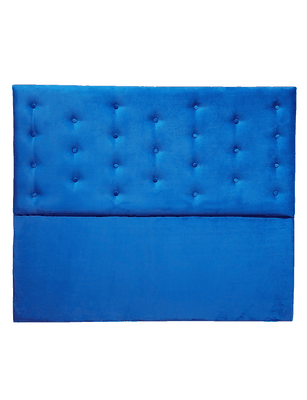 Respaldo Botoné Con Base 2P Azul Rey Felpa