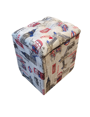 Imagen 2 del producto Pouf Baul Bicolor London 40x33x50 Rimar