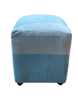 Pouf turquesa menta Felpa 35x35x42 Rimar