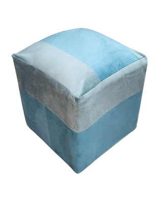 Imagen 2 del producto Pouf turquesa menta Felpa 35x35x42 Rimar