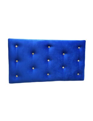 Imagen 2 del producto RESPALDO 1.5 PLAZAS AZUL BOTON BEIGE FELPA 