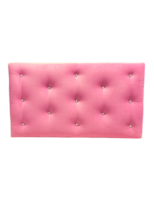 Respaldo 1.5 Plazas Botón Diamante Felpa Muebles Rimar