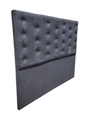 Imagen 2 del producto RESPALDO BOTONE A PISO 2 PLAZAS GRIS OSCURO JASPIADO LINO