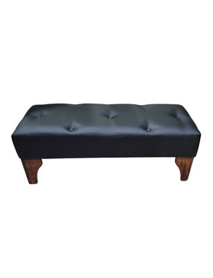 BANQUETA NEGRA ECO CUERO MUEBLES RIMAR