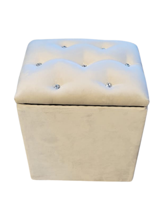 Imagen 2 del producto Pouf Baul Crudo Felpa Diamante 40x33x50 Rimar