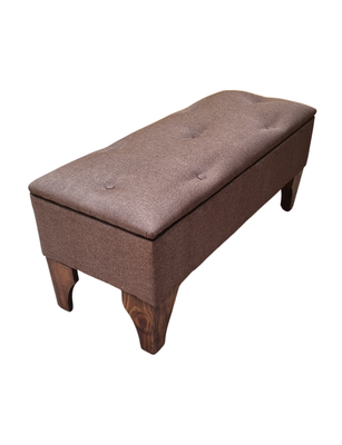 Imagen 2 del producto Banqueta Baúl Botone Cafe Lino Rimar