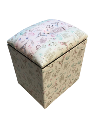 Imagen 2 del producto Pouf Baul Paris Pink Eco Cuero 40x33x50 Rimar