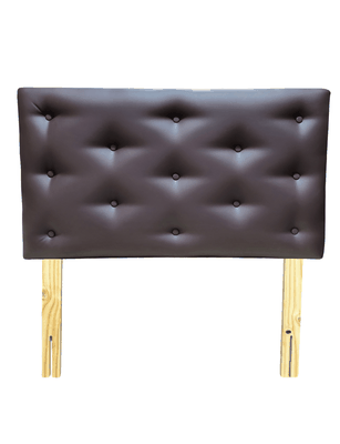 Respaldo 1.5 Plazas Botone Cafe Moro Eco Cuero Muebles Rimar