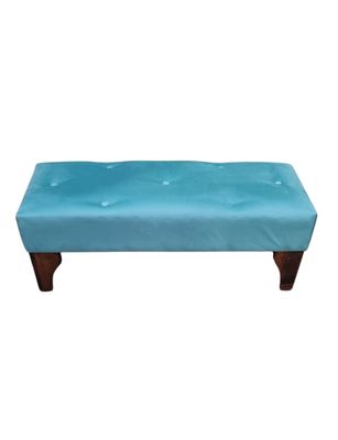 BANQUETA TURQUESA FELPA MUEBLES RIMAR