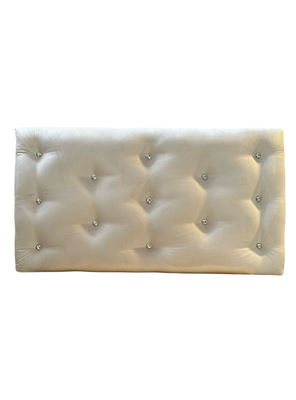 Respaldo 1,5 plaza crudo Felpa Boton Diamante Rimar