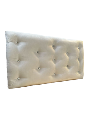 Imagen 2 del producto Respaldo 1,5 plaza crudo Felpa Boton Diamante Rimar