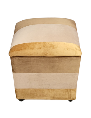 Pouf Baul Bicolor Felpa 40x33x50 Rimar
