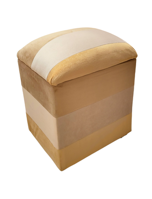 Imagen 2 del producto Pouf Baul Bicolor Felpa 40x33x50 Rimar