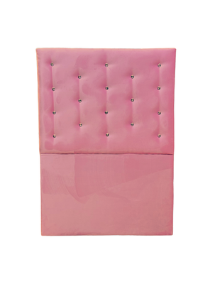 Respaldo 1,5 plaza Rosado Felpa Diamante a piso Rimar