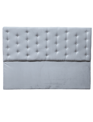 RESPALDO A PISO KING GRIS PERLA DIAMANTE FELPA RIMAR