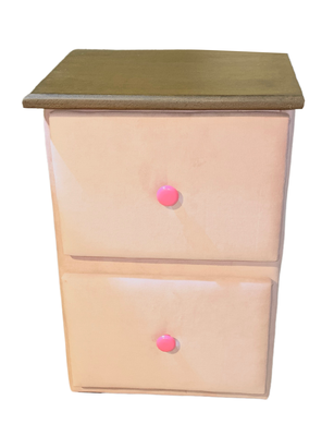 Imagen 1 del producto VELADOR DOBLE CAJON ROSA PASTEL FELPA 