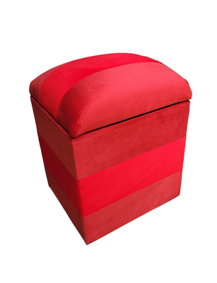 Imagen 2 del producto Pouf Baul Bicolor Felpa 40x33x50 Muebles Rimar