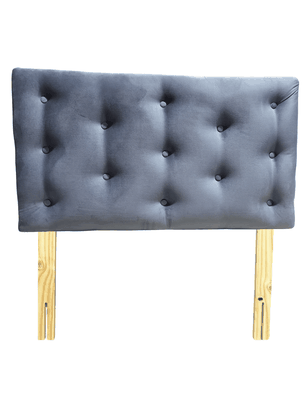 Respaldo 1.5 P Botone Gris Felpa Muebles Rimar