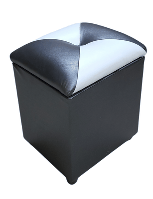 Imagen 2 del producto Pouf Baul Dama Bicolor Eco Cuero 40x33x50 Rimar