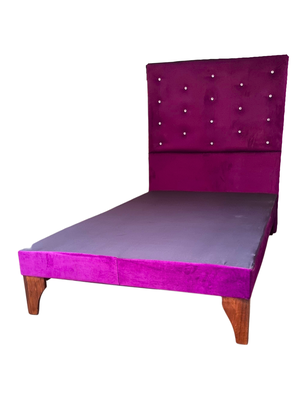 Imagen 2 del producto Base Europea 1 plaza + Respaldo a piso Morado Diam